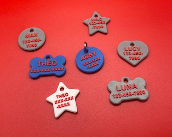 Etiqueta de identificación para mascotas (etiqueta para collar de perro o gato) / Etiqueta personalizada con nombre para mascota / Etiqueta ligera y personalizada