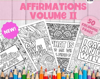 Adult Coloring  Book Pages Affirmations