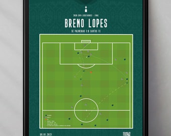 SE Palmeiras | Breno Lopes | Santos | Brasil | Copa | Libertadores | Gift | Triptych | Printables | Football poster | Poster | Palmeiras