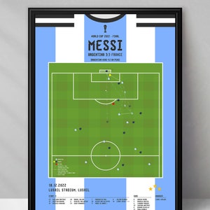 Messi | Argentina | World Cup | France | Final | Barcelona | PSG | World Cup 22 | Gift | Triptych | Printables | Football poster | Poster