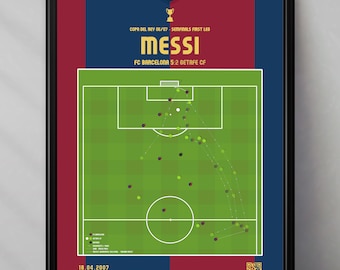 Barcelona | Messi | Getafe | La Liga | Spain | Argentina | Champions League | Barca| Gift | Triptych | Printables | Football poster | Poster