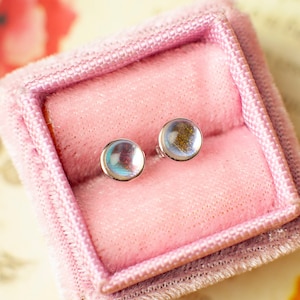 5MM Moon Stone Studs, Wedding Jewelry, Birthday Gifts, Jewelry For Women, Minimalist Jewelry, Trending Jewelry For Women, Black Earrings