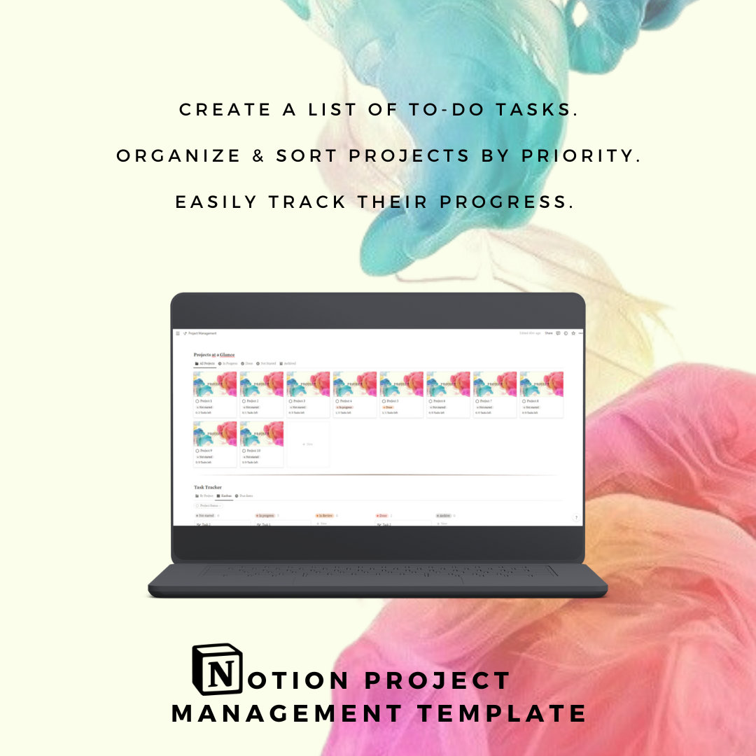 Notion Project Management Template Notion Project Tracker Etsy Notion Project Management Template Notion Project Tracker Etsy