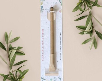 PLANTERBAR PENNA-gåva med planteringsbart pappersbakkort, bröllopsgåva, gåva, miljövänligt biologiskt nedbrytbart fröpapper - Eukalyptus