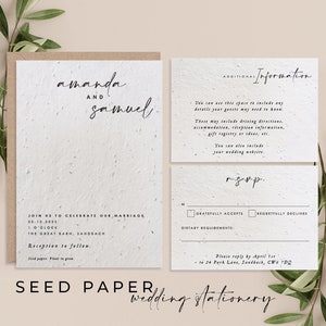 CARTOLINA CON SEMI PER MATRIMONIO, Biglietti con semi piantabili, Articoli di cancelleria per matrimoni, Biglietti d'invito con semi e buste, Biodegradabili - L'amore è nell'aria