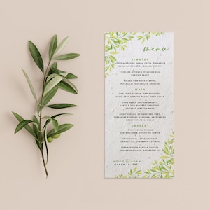 CARTA CON SEMI PIANTABILE - Una carta con semi piantabili ecologica e sostenibile Menu di nozze per un futuro verde - Lemon Tree
