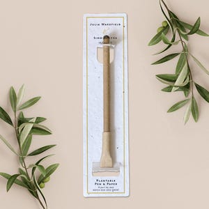 BOLÍGRAFO PLANTABLE con tarjeta de respaldo de papel plantable, obsequio de boda, obsequio, regalo, papel de semillas biodegradable ecológico - Clásico