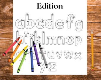 小文字アルファベットのなぞり書きワークシート｜26文字の手書き練習ページ｜幼稚園・保育園向け印刷可能なPDF