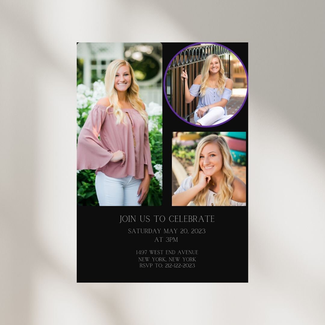 Graduation Announcement & Invitation Template I Instant Download