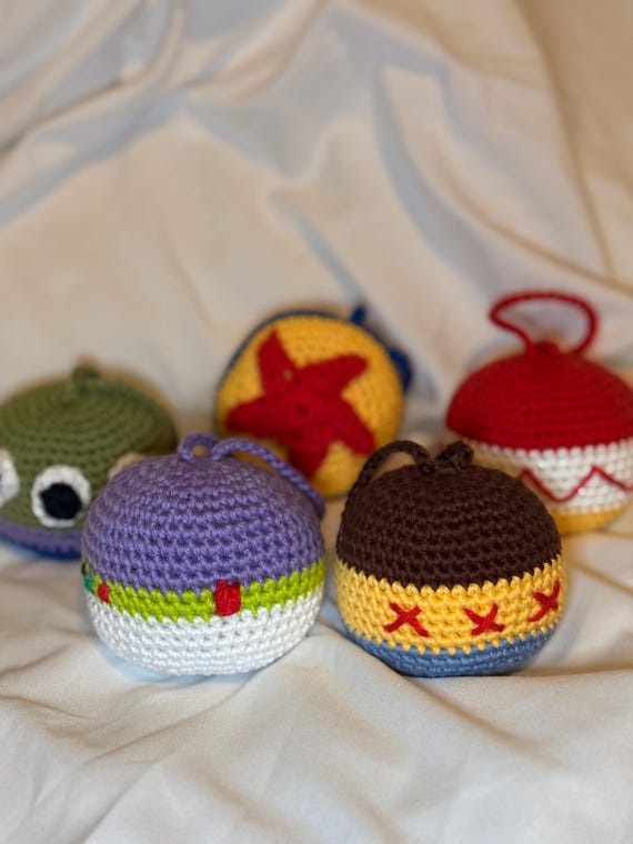 Disney Pixar Toy Story オーナメント 3点セット Crochet Toy Story Ornament Set • Handmade Pixar Inspired Christmas