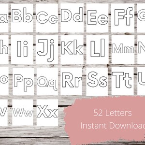 Alphabet Coloring Worksheets, Letters, Prek-kindergarten (digital ...