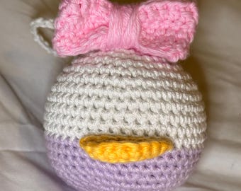 Crocheted Daisy Duck Ornament | Handmade Disney Holiday Decor