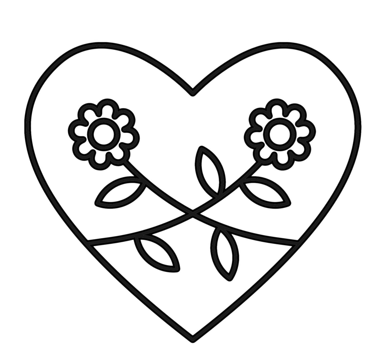Heart Coloring Pages - Etsy