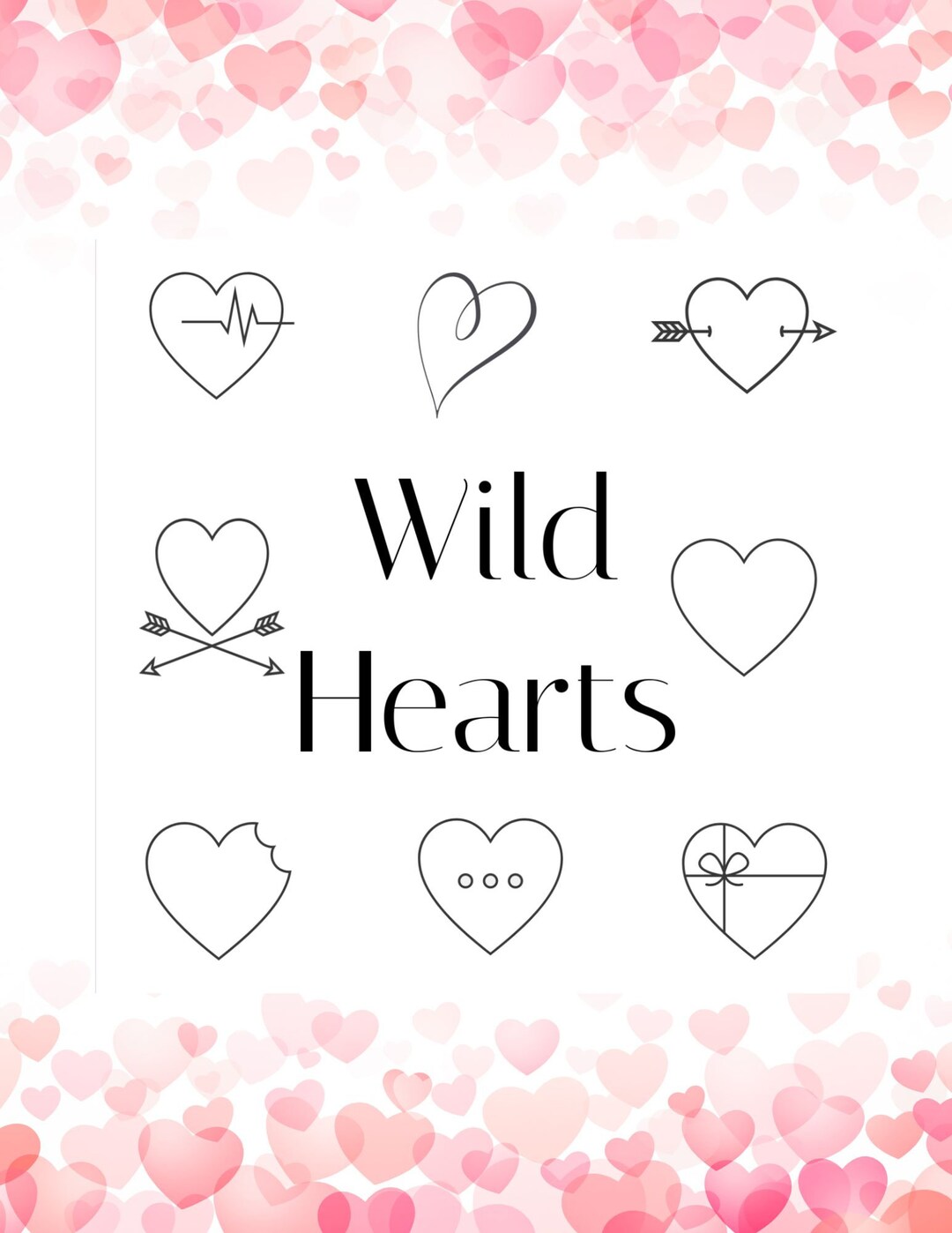 Heart Coloring Pages - Etsy