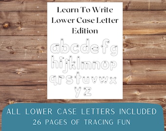 Alphabet Tracing Worksheets, Lowercase Letters (PDF Download)