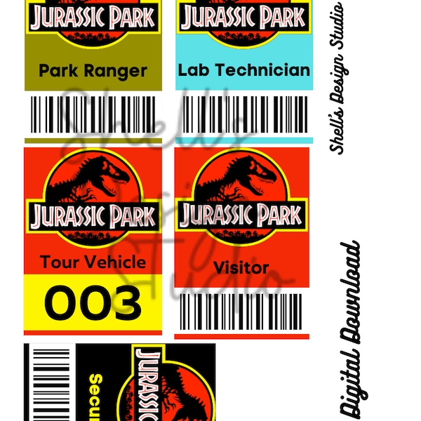 Jurassic Badges - Digital Download