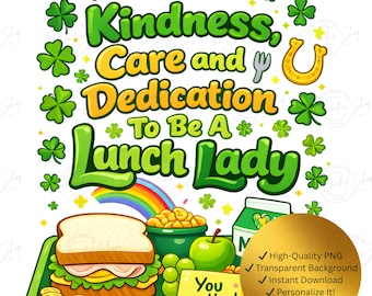 Día de San Patricio PNG Almuerzo Señora PNG / Diseño de agradecimiento de cafetería de la suerte