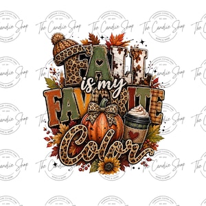 Fall Pumpkin Coffee PNG, Leopard Autumn Sublimation Design (Digital Download)