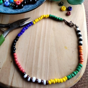 Unisex Ankle Bracelet Colorful Beads Cultural, African Style