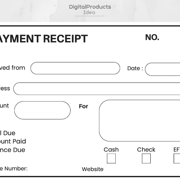 Receipt Template Etsy
