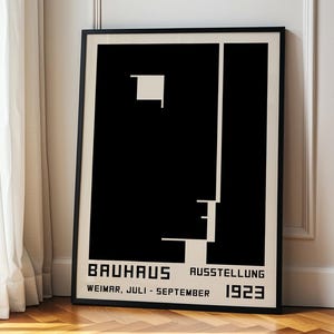 Bauhaus Ausstellung Weimar Juli - Septiembre de 1923 Cartel de la exposición Bauhaus - Cartel de Herbert Bayer - Impresión de arte de pared de decoración del hogar nórdico