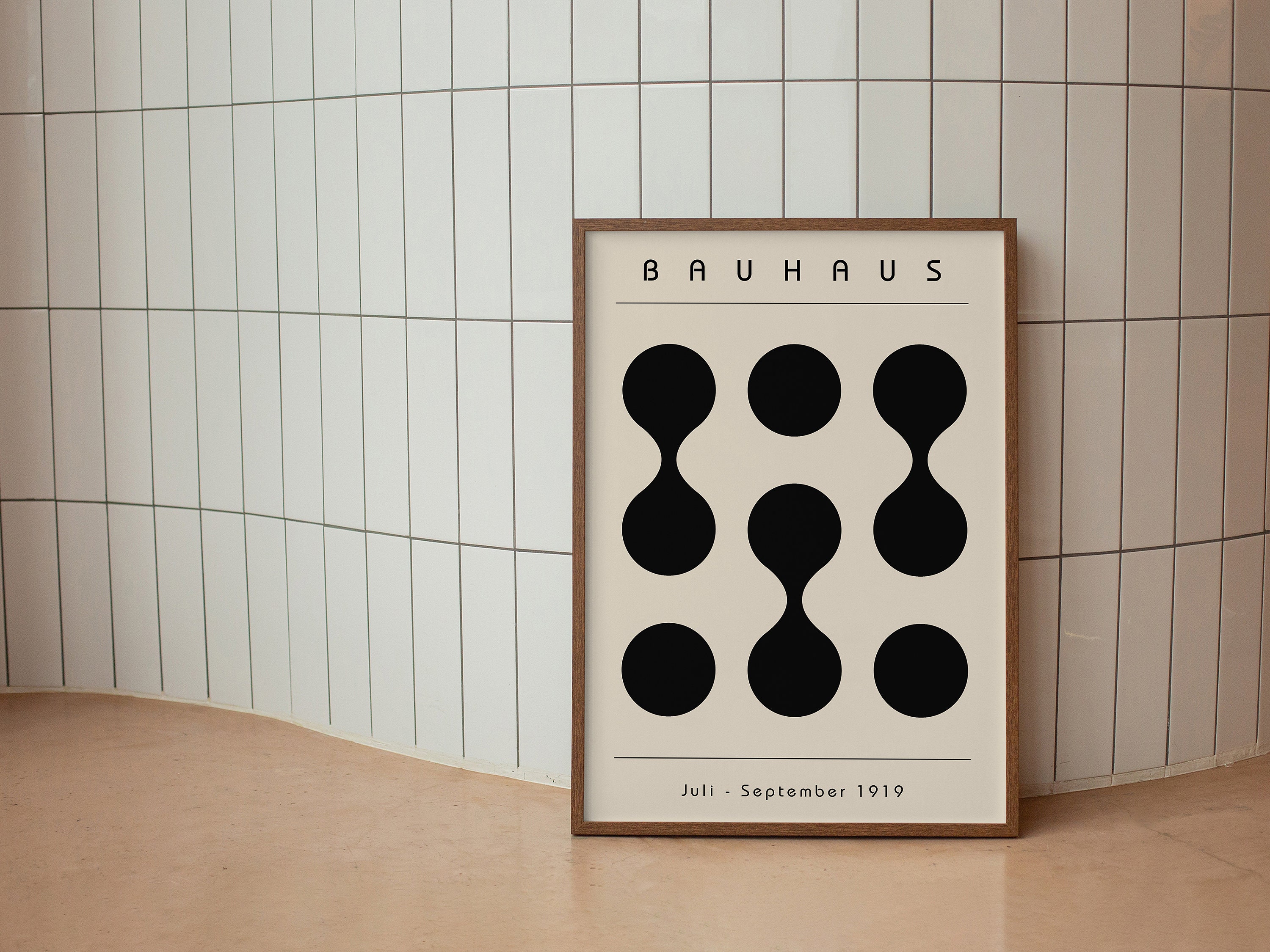 Circular Bauhaus Printable, Bauhaus Black and White Print, Mid Century ...