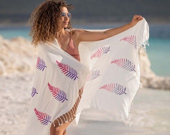 Toalla turca orgánica, toalla de playa con monograma, toalla de playa turca, toalla de playa personalizada, toalla de piscina, toalla de despedida de soltera, boda en la playa