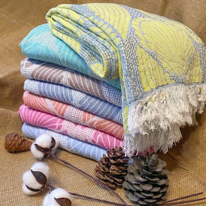 Organic Cotton Peshtemal , Soft Beach Towel, Unique Loincloth, Hand Woven Towel