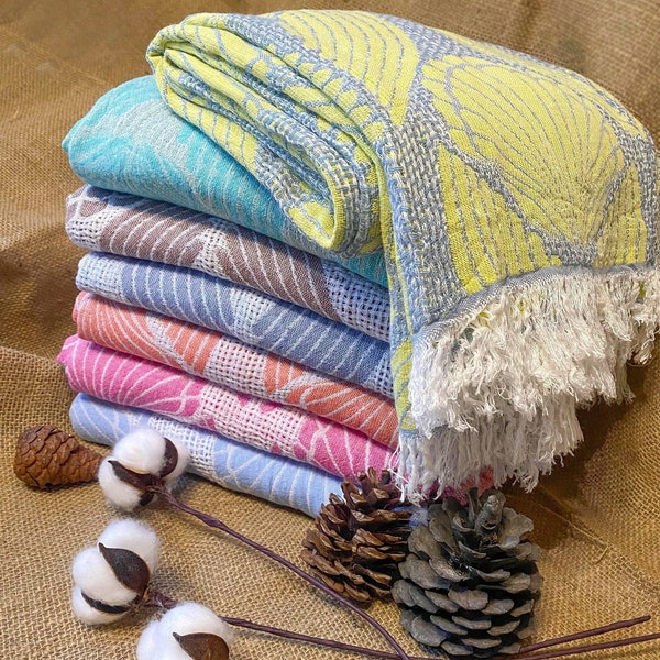 Organic Cotton Peshtemal , Soft Beach Towel, Unique Loincloth, Hand Woven Towel