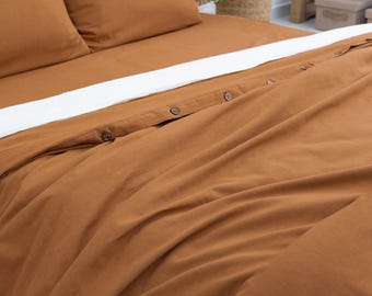 Organic Linen Duvet Cover: Soft Boho Farmhouse Bedding