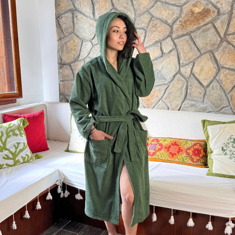 Unique Terry Cotton Bathrobe, Turkish Cotton Robe, Luxury Bath Wear ...