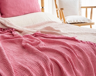 Gauze Cotton Muslin Bed Cover: OEKO-TEX Organic Bedspread