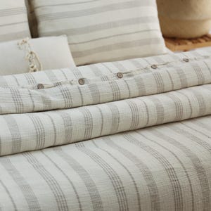 Organic Muslin Duvet Cover: Boho Gauze Bed Linen, King Size