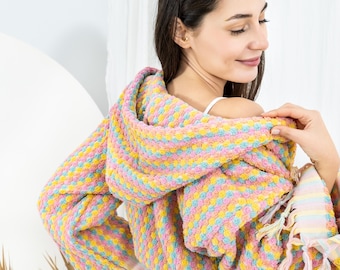 Handmade Cotton Hoodie Bathrobe: Turkish Towel Robe with Tassels