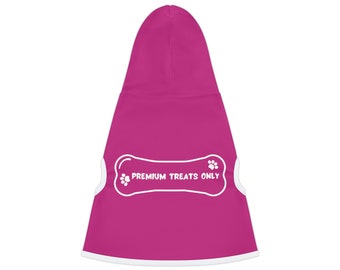 Premium Treats Pet Hoodie - Pink, Dog Hoodie, Dog Sweater, Pet Clothing, Pet Accessories, Fashionably Spoiled Pets, Fashion Dogs