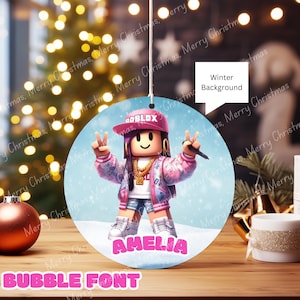 Roblox Girl Christmas Ornament