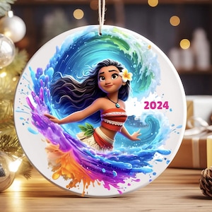 Moana Christmas gift ornament- personalized