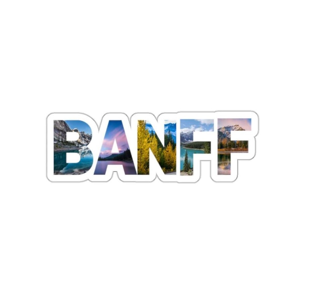 Banff National Park Stickers | Travel Sticker, Laptop Decal, Water ...