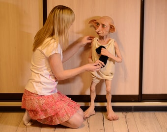House Elf Art Doll: Handmade Polymer Clay Sculpture - Order your own today!