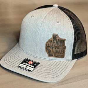 Up more Poles than a Stripper, berretto con toppa in similpelle per operaio, operaio, Richardson 112, colletto blu, cappello per papà, cappello per mamma dell’Ohio, berretto