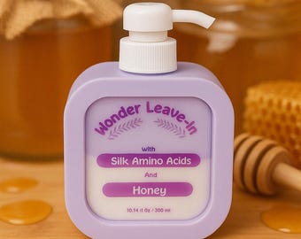 Wonder Leave-In, Leave In Conditioner  with Honey and Silk Protein  Frizz Control, Detangling & Shine Boost.