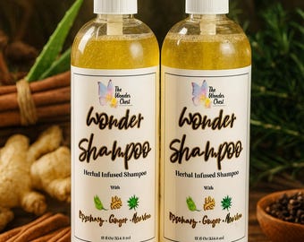 WONDER SHAMPOO, Herbal & Botanical Cleanser for Strong, Shiny Hair