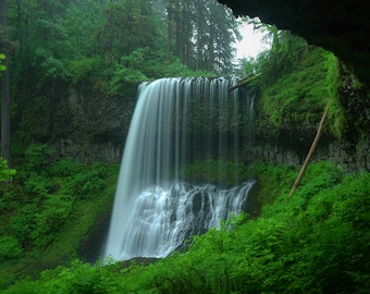 Middle North Falls, Silver Falls State Park Salem, Oregon Waterfall Scenery Nature