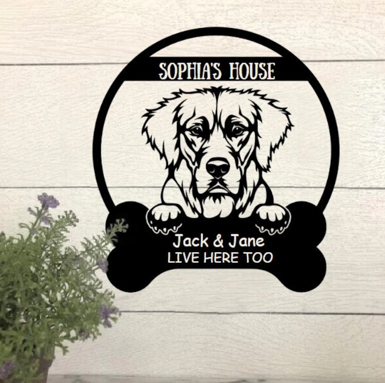Custom Dog Breed Metal Sign Labrador Dog Metal Wall Art Etsy