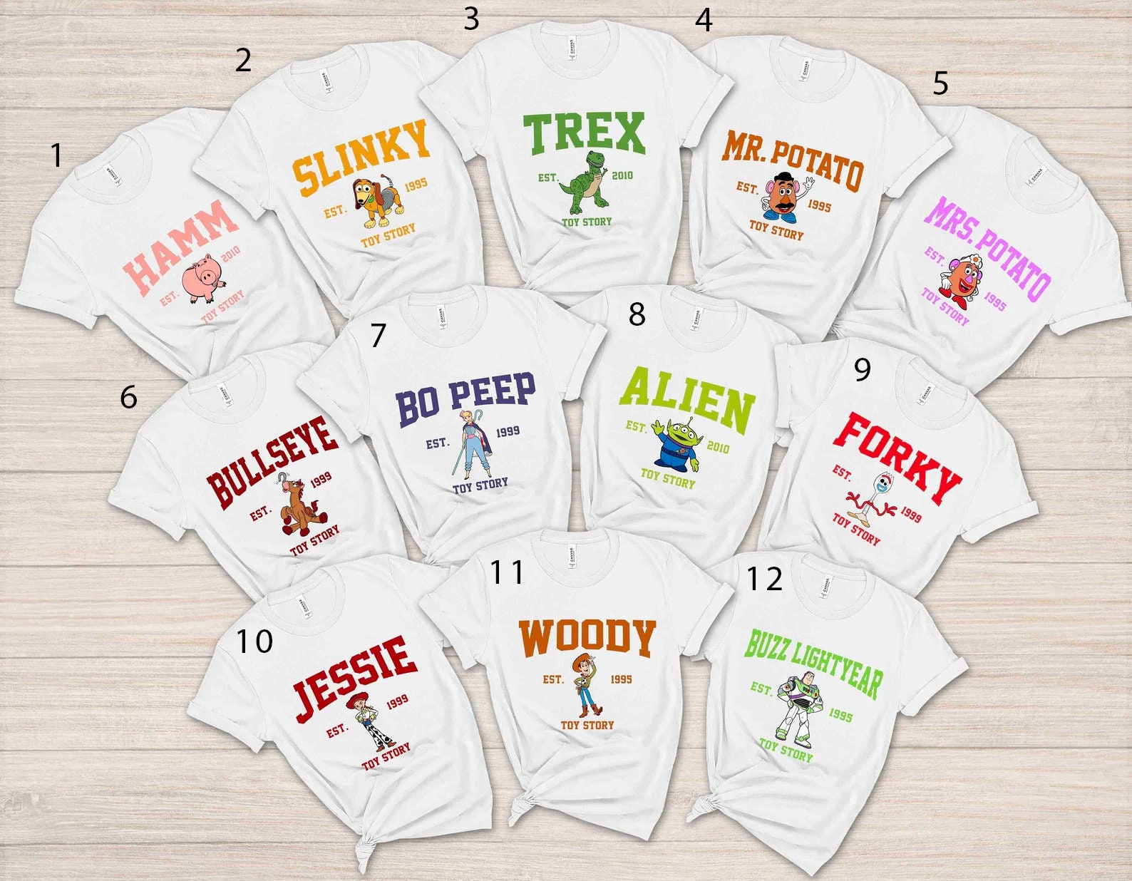 Discover Disney Toy Story All Characters Shirt,Disney Toy Story Group Shirts, Disney Family Matching Shirts,Kids Halloween Costume,Buzz Lightyear Tee