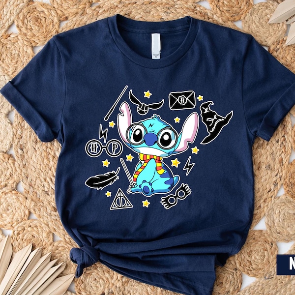 T-shirt Disney Potter Stitch, chemise Wizard Stitch, chemise Disney, chemise Disney Trip, chemise Disney pour enfants, chemise de vacances, chemise magique, tee-shirt Stitch Lover