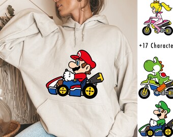 Super Mario Character Sweatshirt mario Christmas Party Sweatshirt super Mario Gaming Kart Sweatshirt mario Friends Party Sweatshirt Etsy