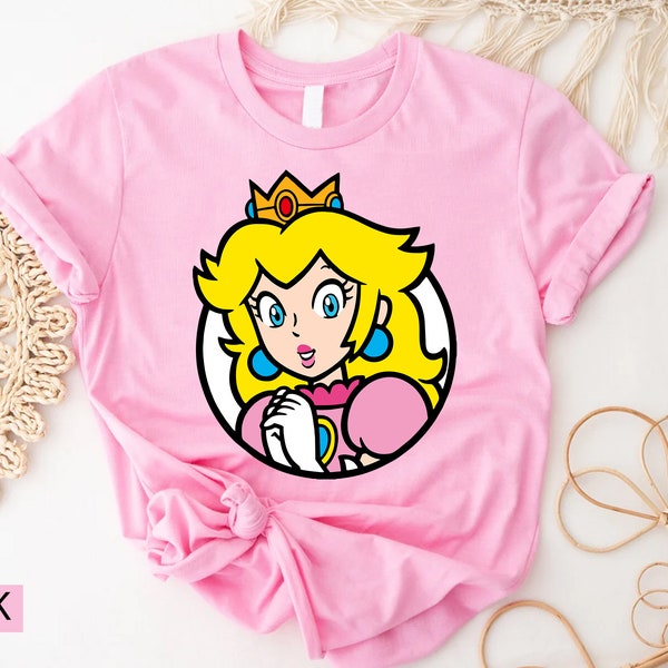 Princess Peach Shirt,Princess Peach Crown Shirt,Feeling Peachy Shirt,Super Mario Princess Peach Shirt,Princess Peach,Pink Princess