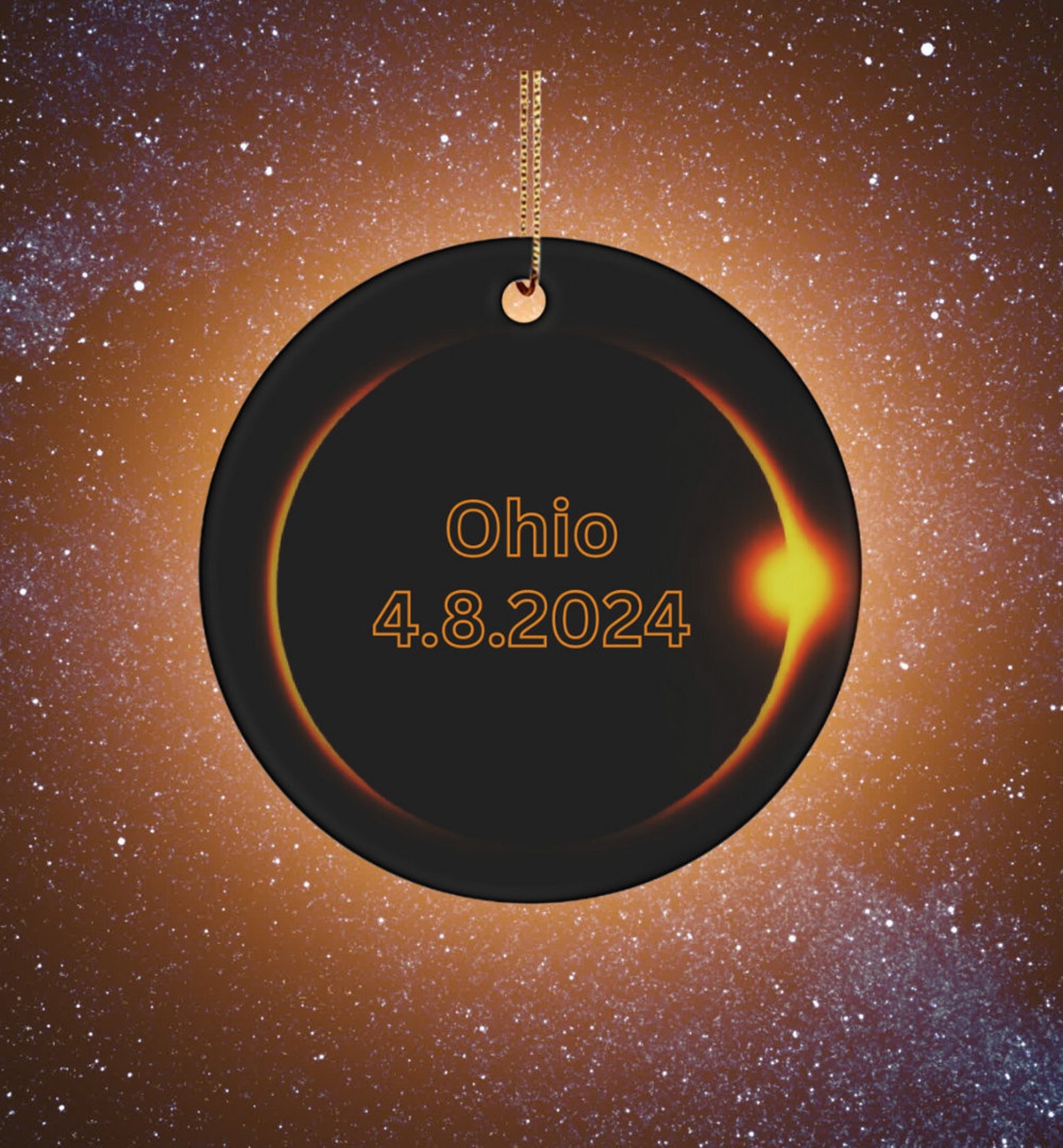 Solar Eclipse 2024 Ohio Keepsake Commemorative Solar Eclipse Party