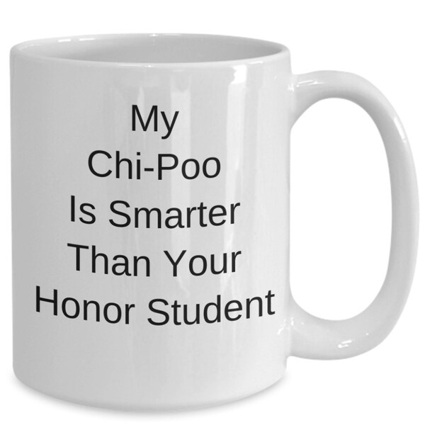 Chi Poo Lover | Dog Mom | Dog Dad | Dog Coffee Mug | Dog Lover Mug | Funny Gift | Funny Mug